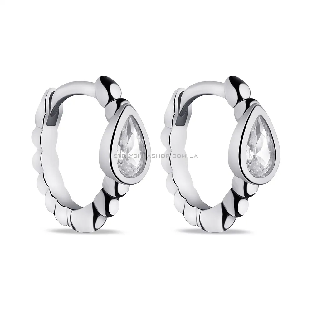 Серьги-кольца из серебра (арт. 7502/9509) - цена
