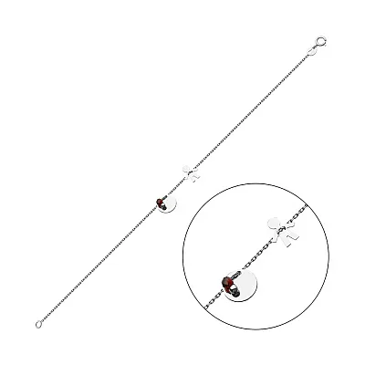 Браслет з білого золота з фіанітом (арт. 322831бк)