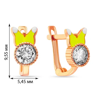 Детские золотые серьги (арт. 105349еслт)