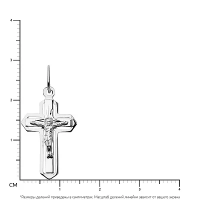 Хрестик православний з білого золота (арт. 521000б)