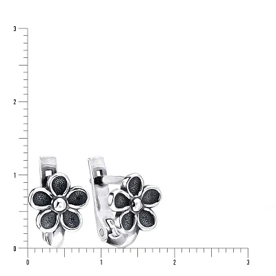 Срібні сережки «Квіти» (арт. 7902/5995-ч)