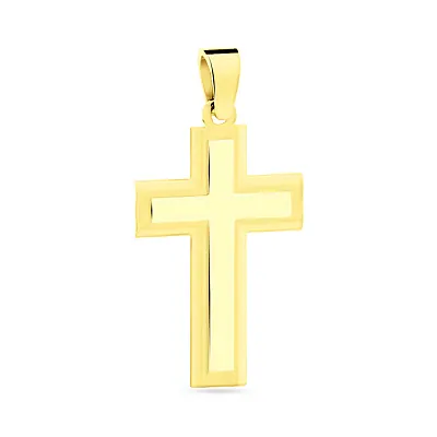 Хрестик без розп'яття з жовтого золота (арт. 440410жм)