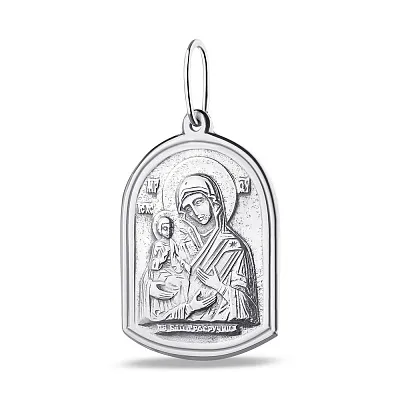 Серебряная ладанка Богородица «Троеручица» (арт. 7917/А077/2пю)