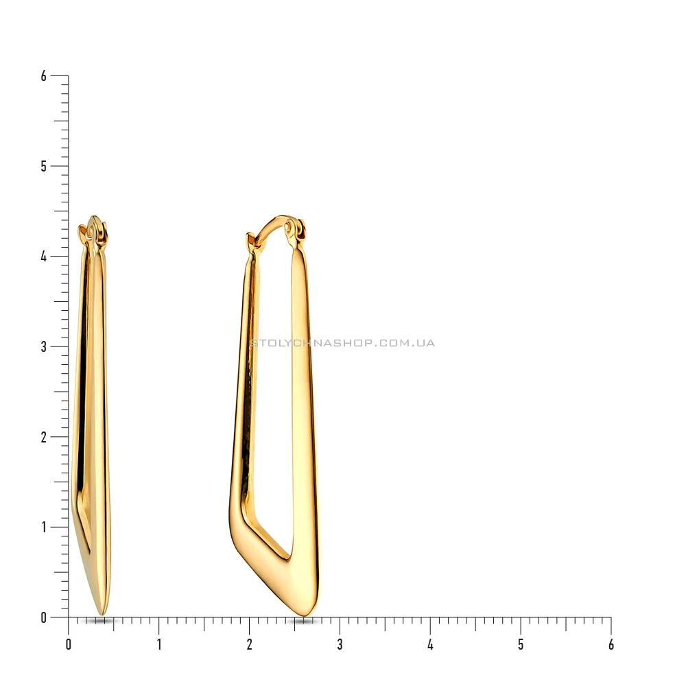 Золоті сережки в жовтому кольорі металу (арт. 105595ж)