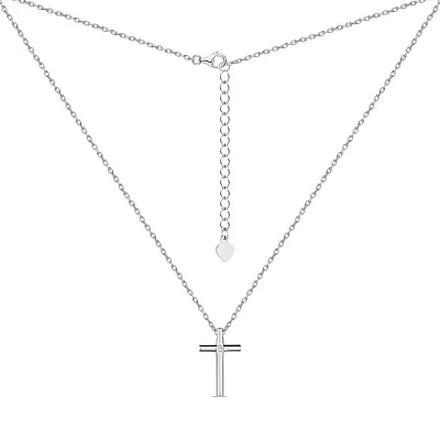 Кольє зі срібла з хрестиком (арт. 7507/1114)