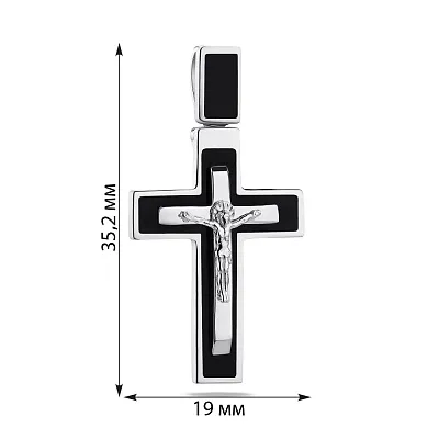 Хрестик зі срібла з емаллю (арт. 7504/2-1172.0.2)