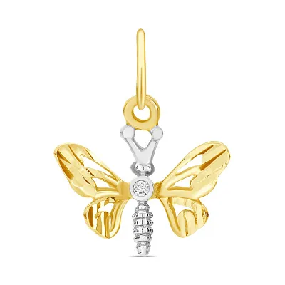 Підвіска «Метелик» з жовтого золота (арт. 420289ж)