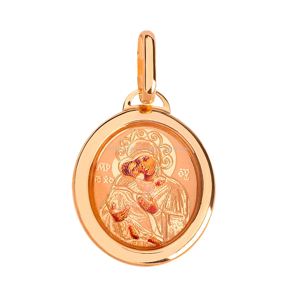 Золота ладанка іконка Божа Матір «Володимирська» (арт. 420241В)