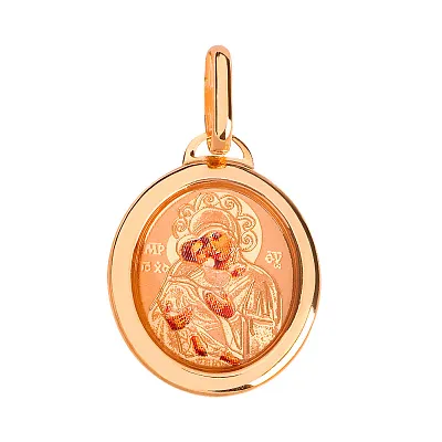 Золотая ладанка иконка Божья Матерь «Владимирская» (арт. 420241В)