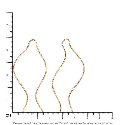 Золотые сережки протяжки  (арт. 108229)