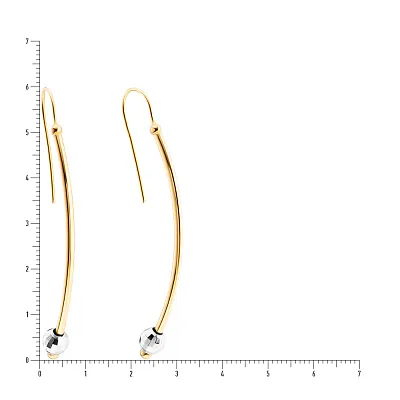 Золоті сережки без каменів (арт. 104568ж)