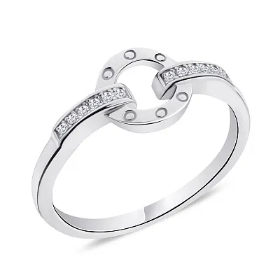 Серебряное кольцо с фианитами  (арт. 7501/5744)