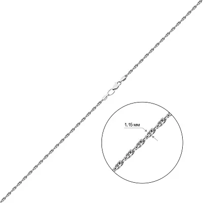 Ланцюжок зі срібла в плетінні Джгут (арт. 0303304)