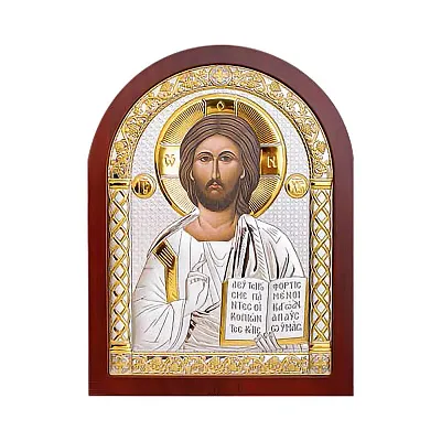 Ікона зі срібла Христос Спаситель (172х224 мм) (арт. A-5/001G/К)