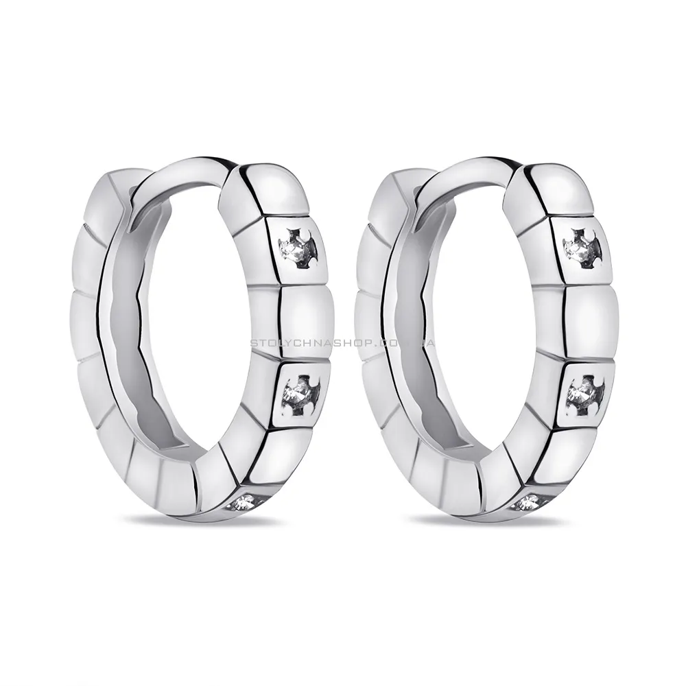 Срібні сережки-кільця (арт. 7502/9498/10) - цена