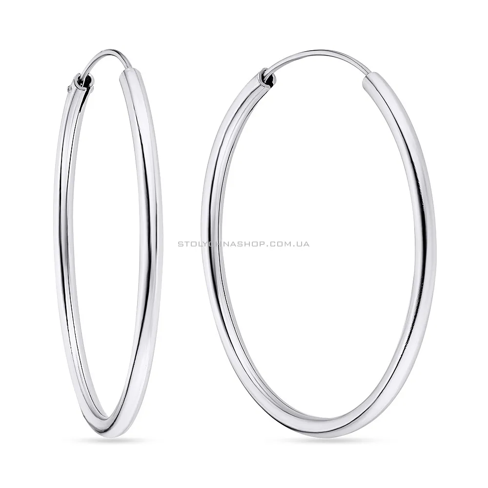 Срібні сережки-кільця (арт. 7502/2427/40) - цена