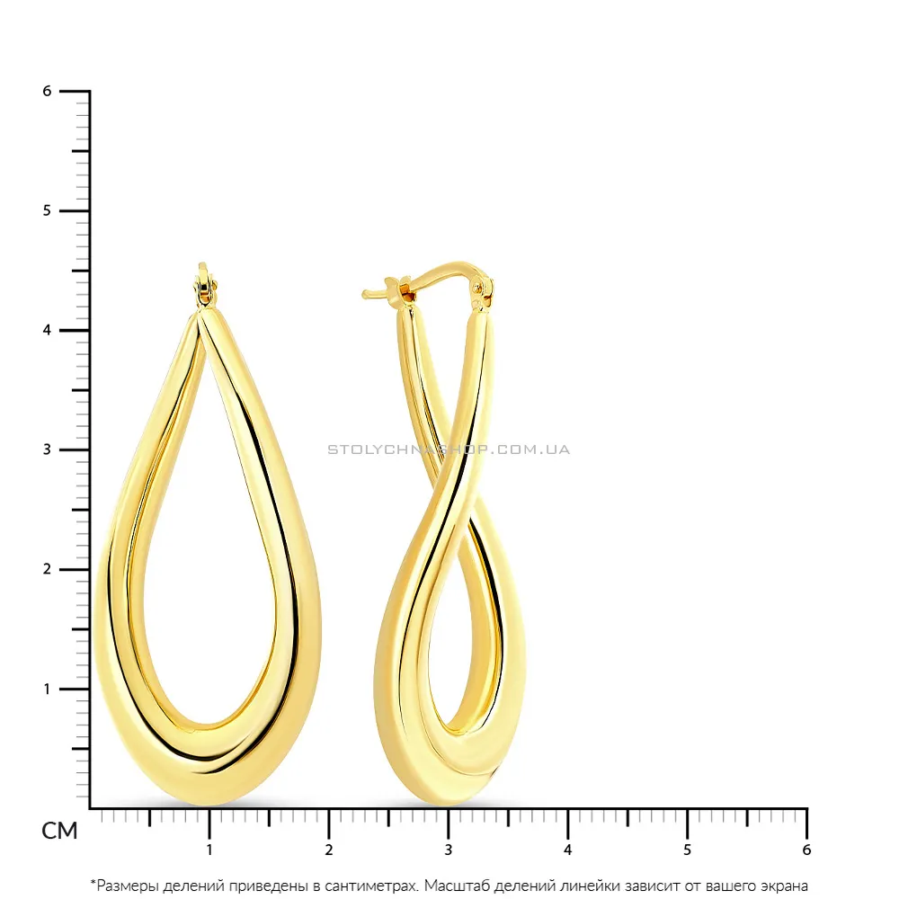Сережки Francelli из желтого золота (арт. 108016ж) - 2 - цена