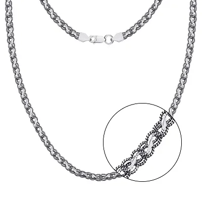Срібне кольє-ланцюжок плетіння Струмок (арт. 7908/1051-ч)