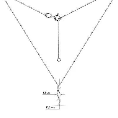 Кольє з білого золота з діамантами (арт. Ц011428б/2)