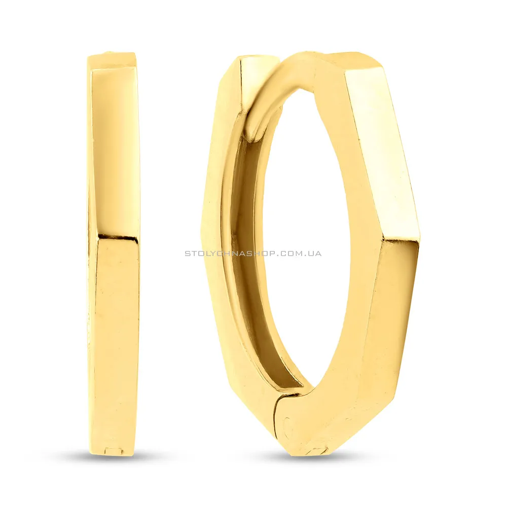 Сережки-кільця з жовтого золота (арт. 1091310/15ж) - цена