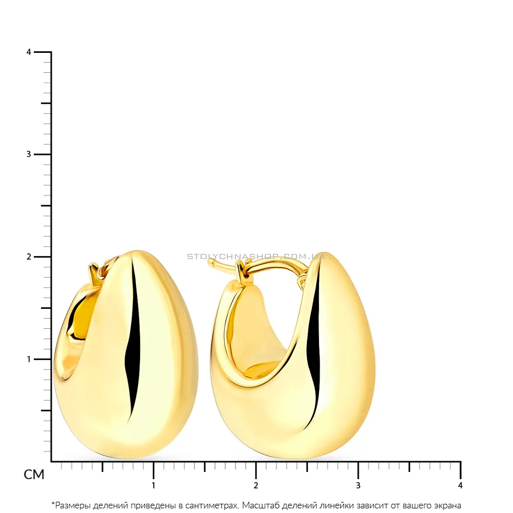 Серьги из желтого золота Francelli (арт. е108237/15ж) - 2 - цена