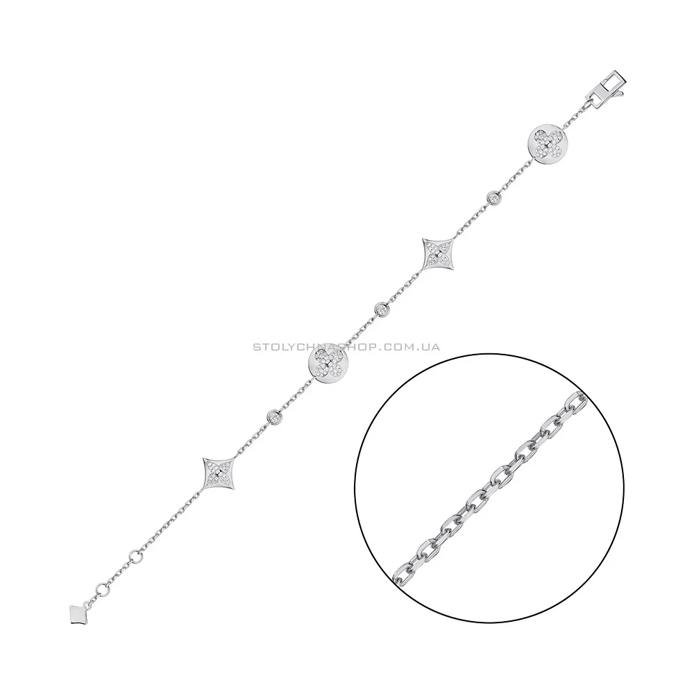 Срібний браслет з фіанітами (арт. 7509/3832)