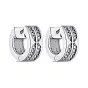 Серебряные серьги-кольца с фианитами (арт. 7502/9117/15)