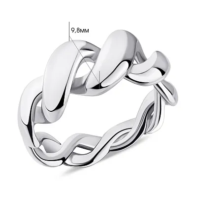 Переплетенное кольцо из серебра  (арт. 7501/5643)