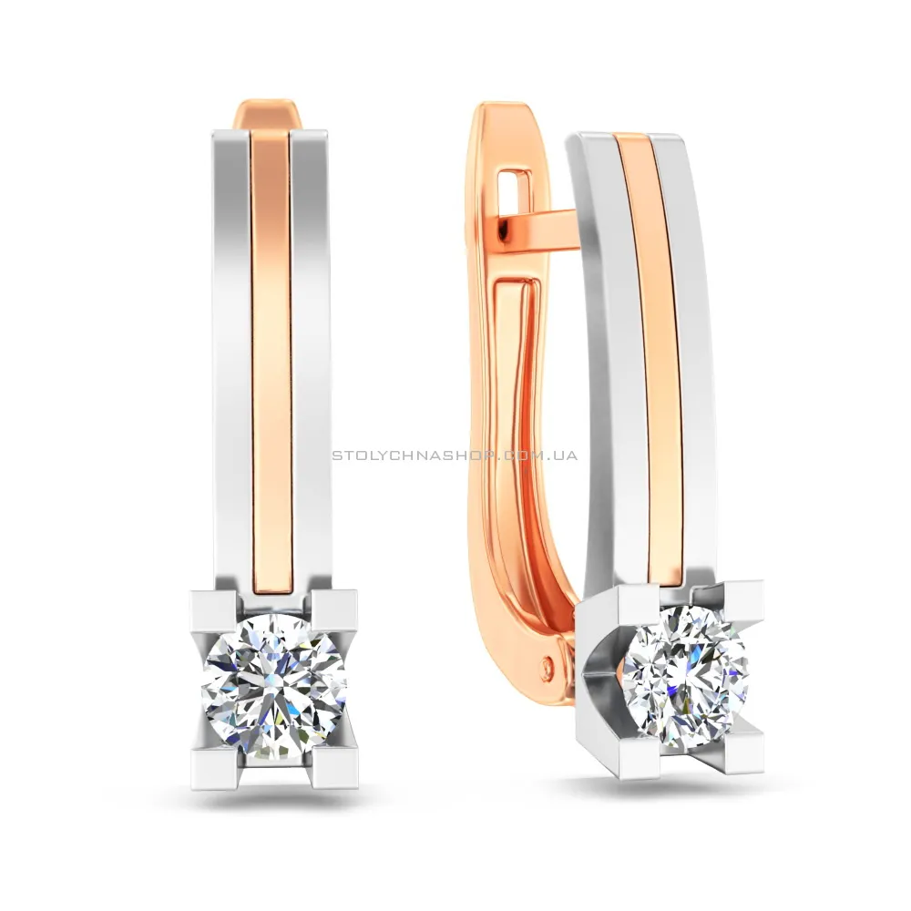 Золоті сережки з діамантами (арт. С011115030) - цена