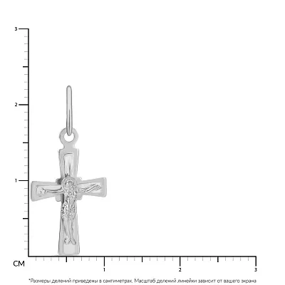 Хрестик з білого золота  (арт. 527900б)