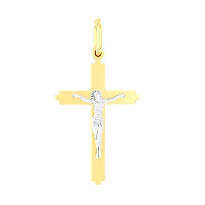 Золотой нательный крестик с распятием  (арт. 501354ж)