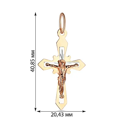 Золотий натільний хрестик "Розп'яття" (арт. 521700)
