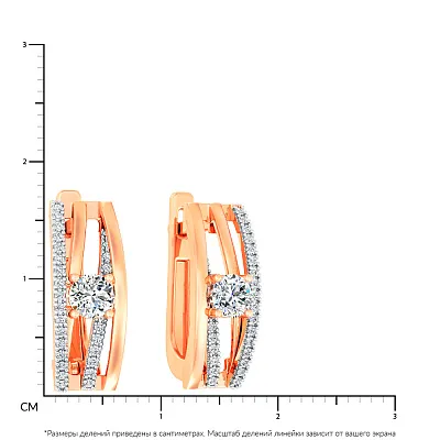 Сережки з золота з фіанітами (арт. 111126)