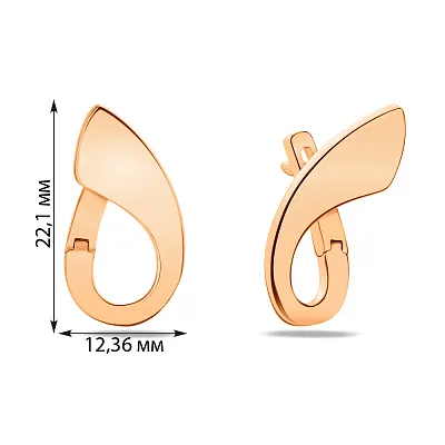 Золоті сережки без каменів (арт. 106360)