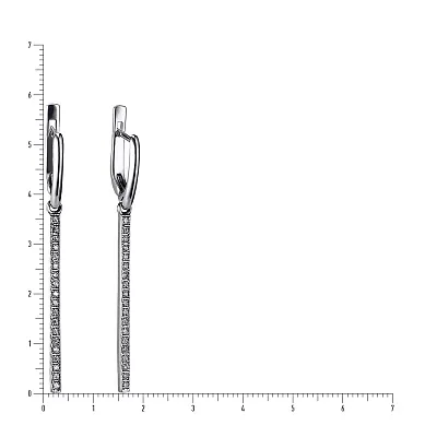 Срібні сережки-підвіски з фіанітами (арт. 7902/2199)