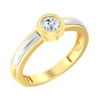 Золотое кольцо с фианитом (арт. 144400ж)