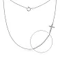 Колье "Крестик" из белого золота с бриллиантами (арт. Ц341287005б)
