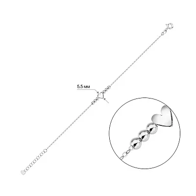 Браслет з білого золота (арт. 326527б)