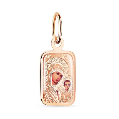 Золота ладанка «Матір Божа Казанська» (арт. 422245К)