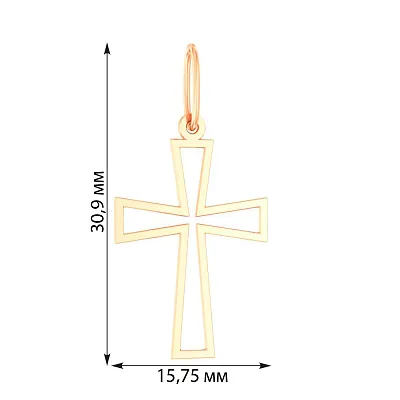 Хрестик з червоного золота (арт. 440868/25)