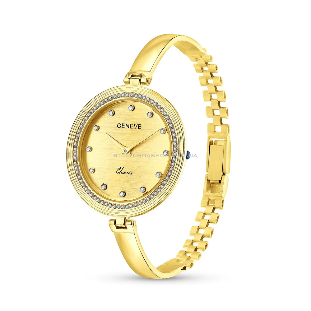 Женские золотые часы с фианитами (арт. 260227ж) - цена