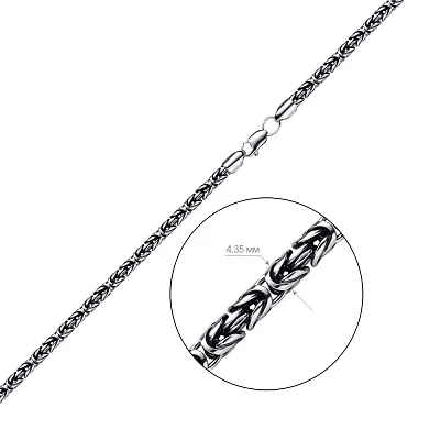 Серебряная цепочка плетения Лисий хвост (арт. 7908/1149-ч)