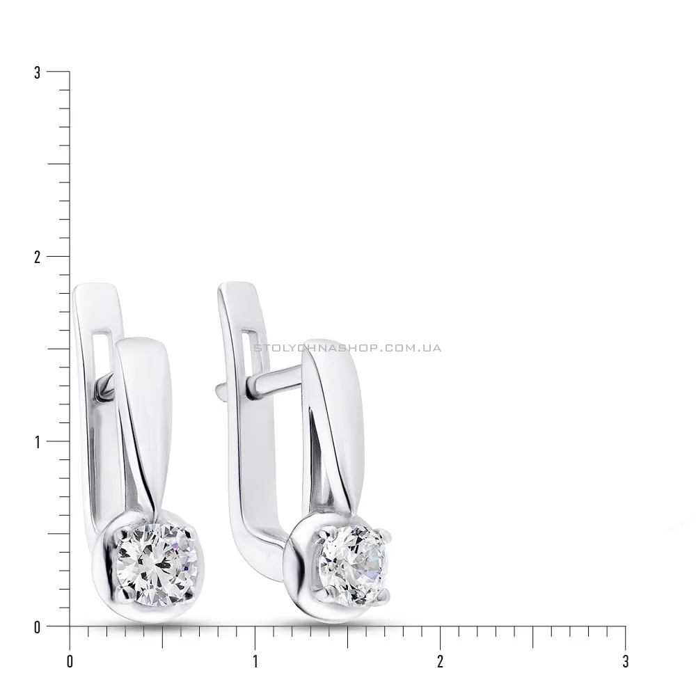 Срібні сережки з фіанітами (арт. 7502/21033р)