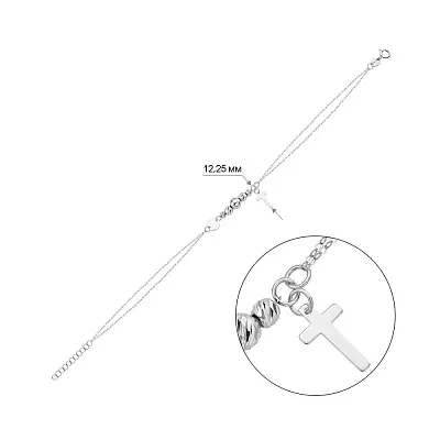 Золотий браслет  із хрестиком (арт. 326931б)
