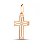 Крестик из красного золота без камней (арт. 440871)