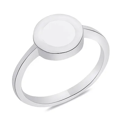 Серебряное кольцо с белым ониксом (арт. 7501/4746об)