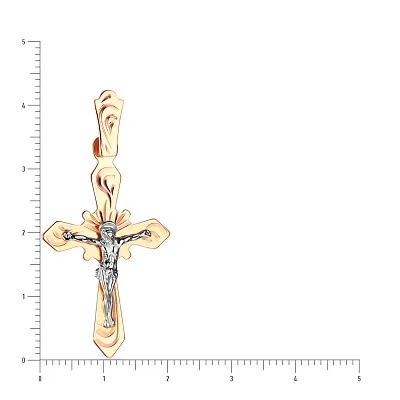 Натільний хрестик з розп'яттям з золота (арт. 511701)