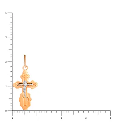 Хрестик з червоного золота «Розп'яття Христове» (арт. 501482)