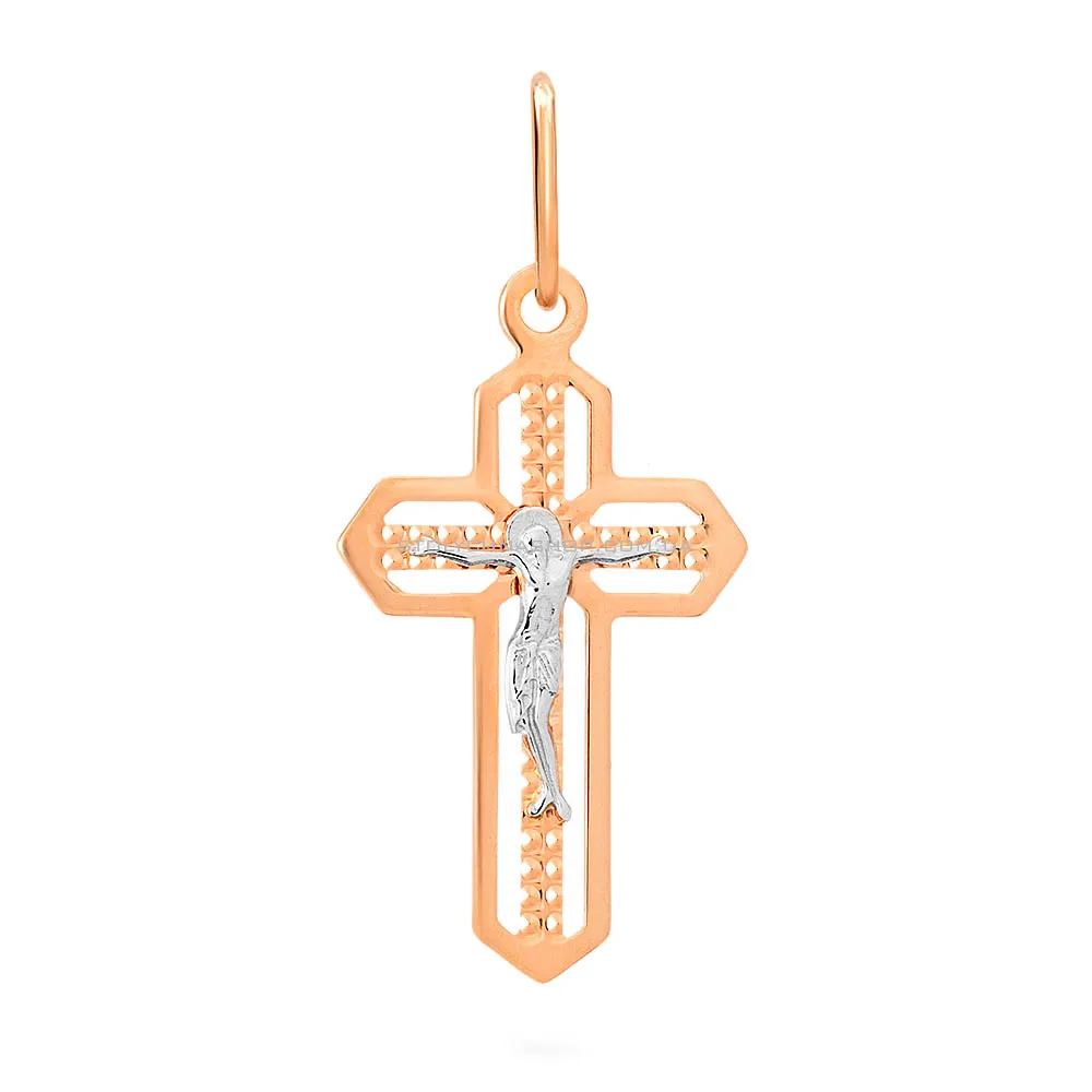 Золотой нательный крестик "Распятие Христово" (арт. 510601рш)