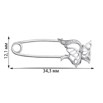 Срібна шпилька (арт. 7511/7056-41-р)